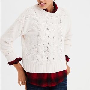 American eagle cream sweater!!